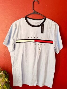 Tommy Hilfiger Crewneck Signature Stripe Ringer T-Shirt - Medium